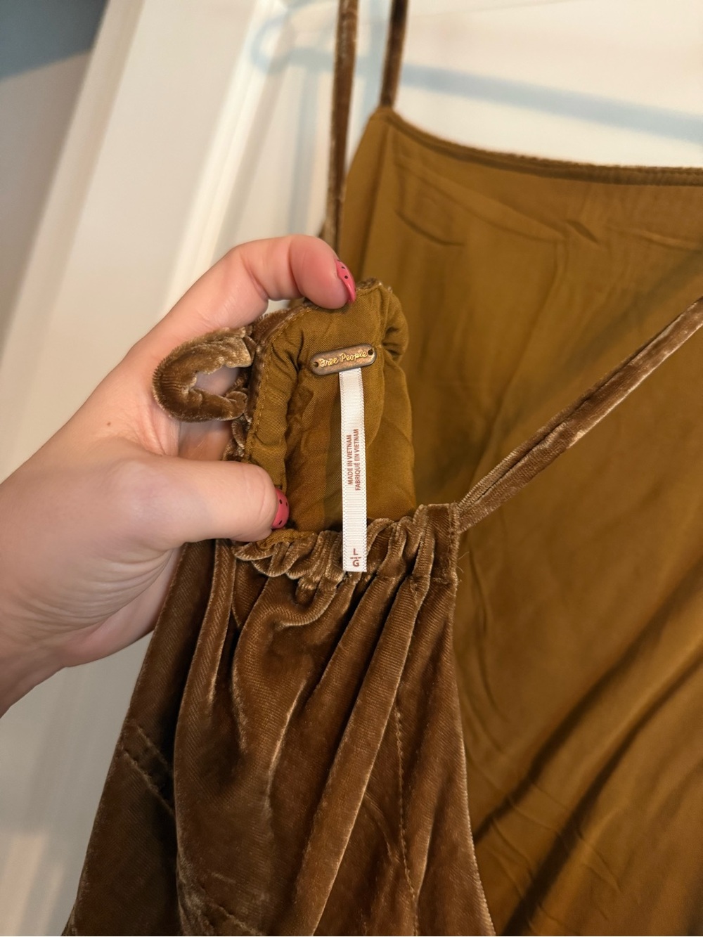 NWT Free People Velvet Overall Jumpsuit - Picture 5 of 6